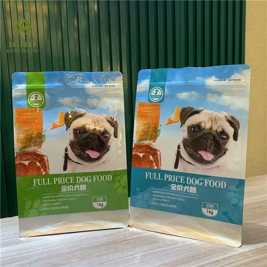Aluminum Foil Matte Glossy Printing Eco Friendly Recycable Pet Dog Cat Snacks Treat Coffee Tea Flat Bottom Zipper Food Plastic Packaging Stand up Pouch Bag